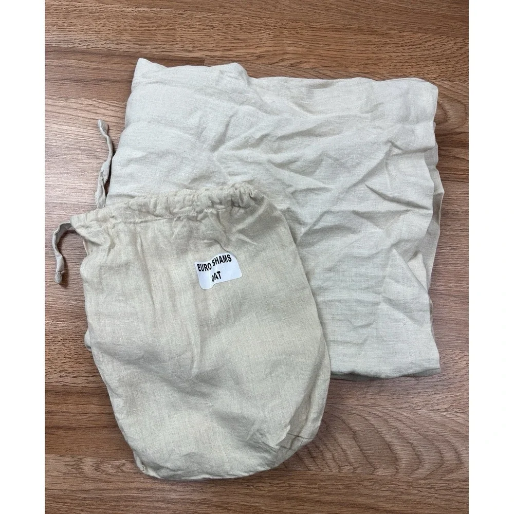 Quince 100% Linen‎ Euro Pillow Sham in Oat NEW